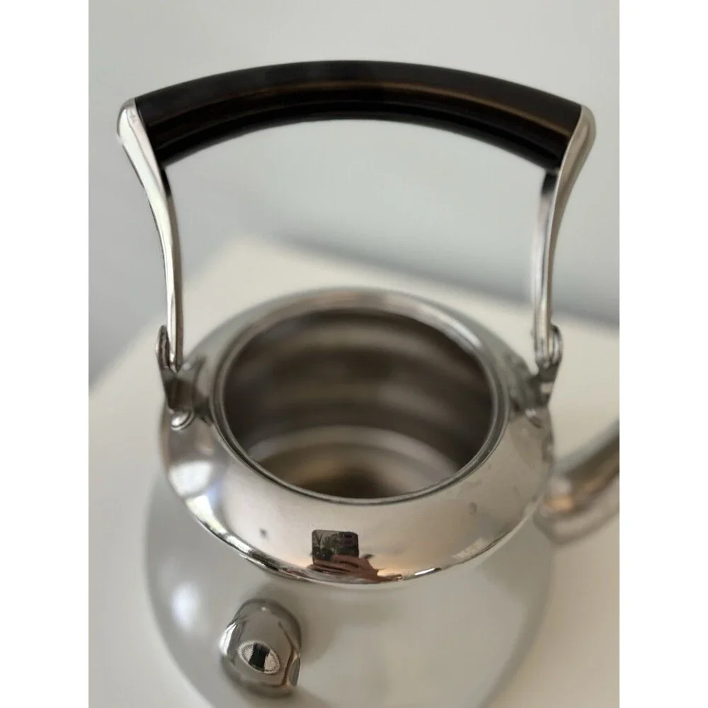Potobelo Stainless Steel Tea Kettle Swan Neck Black Handle Stovetop Leak Proof